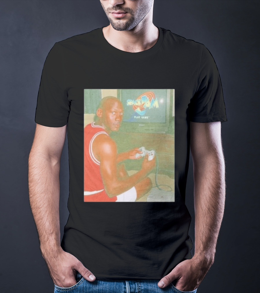 Space Jam Play Game Michael Jordan Gaming Scene T-Shirt