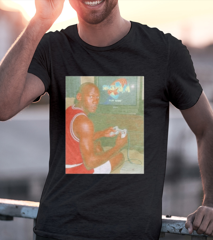 Space Jam Play Game Michael Jordan Gaming Scene T-Shirt