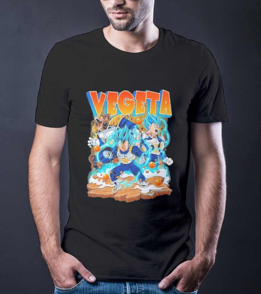 Vegeta Super Saiyan Blue Power Dragon Ball Glorious Combat Scene T-Shirt