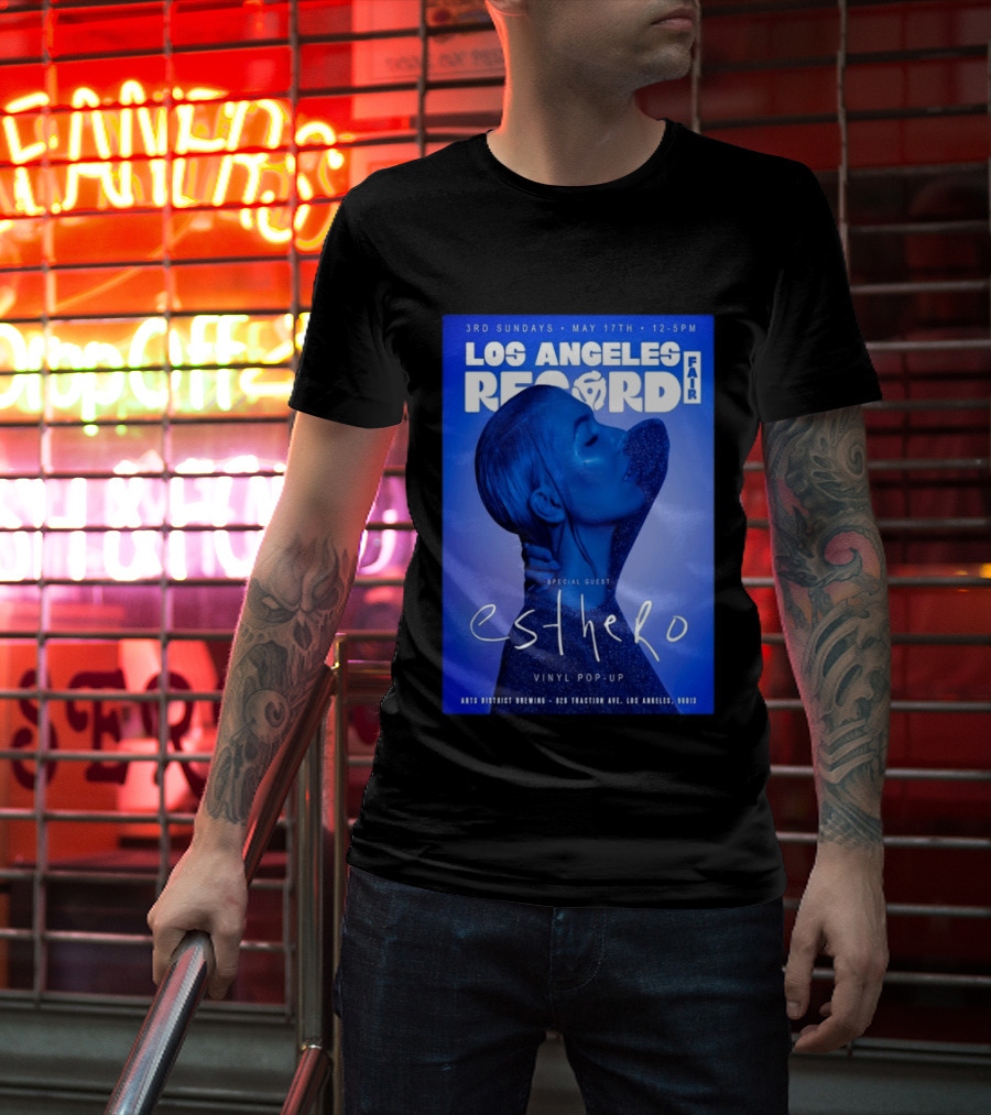 Los Angeles Record Fair May 17 Special Guest Esthero Vinyl Pop Up Arts District Brewing T-Shirt