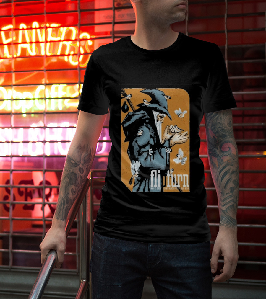Flipturn Kilby Block Party May 17 2026 Salt Lake City Utah Wizard With Birds T-Shirt