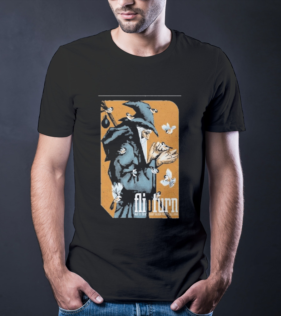 Flipturn Kilby Block Party May 17 2026 Salt Lake City Utah Wizard With Birds T-Shirt