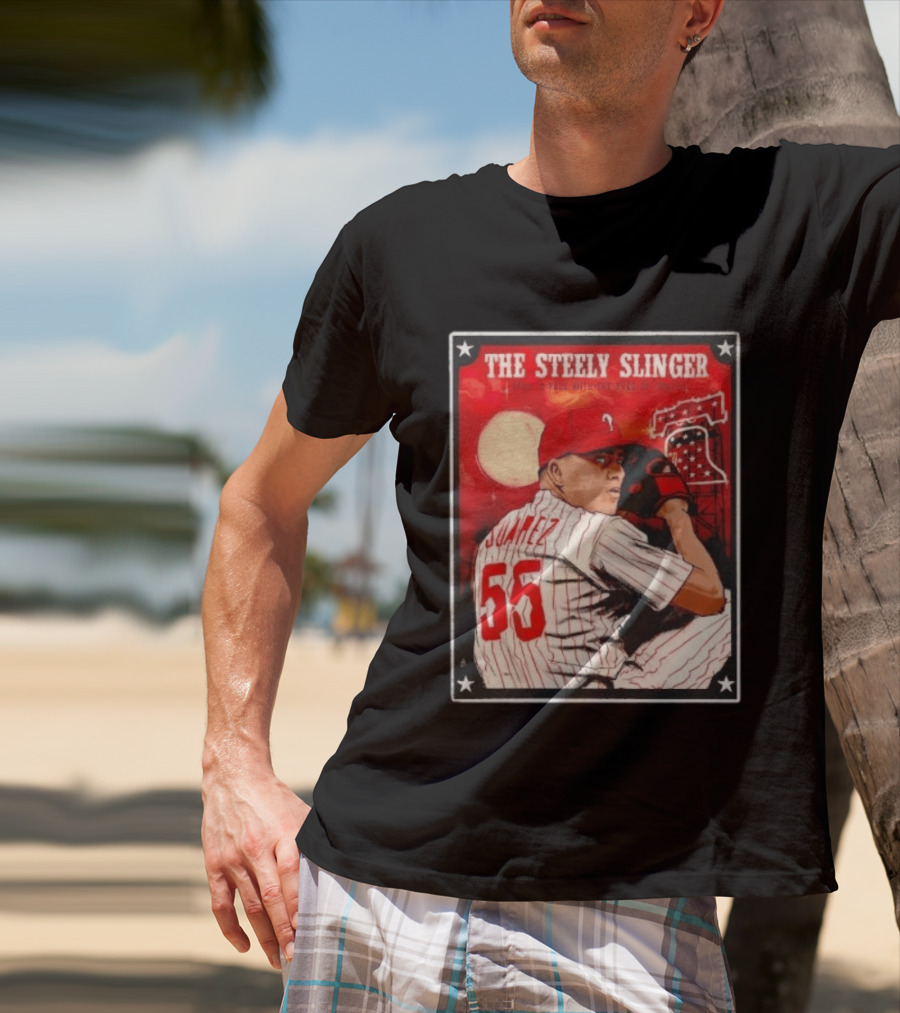 Philadelphia Phillies Ranger Suarez Steely Slinger 55 Baseball T-Shirt