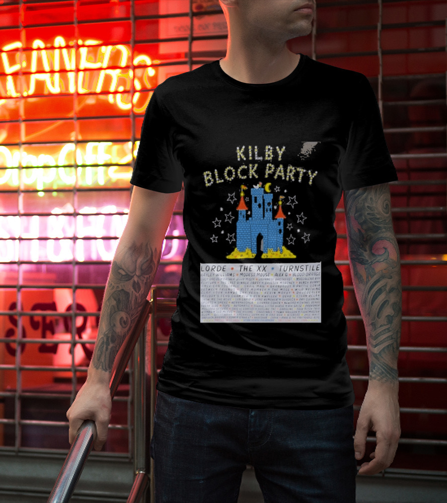 Kilby Block Party Salt Lake City May 17 2026 The XX Turnstile Alex G Blood Orange Stars Castle T-Shirt