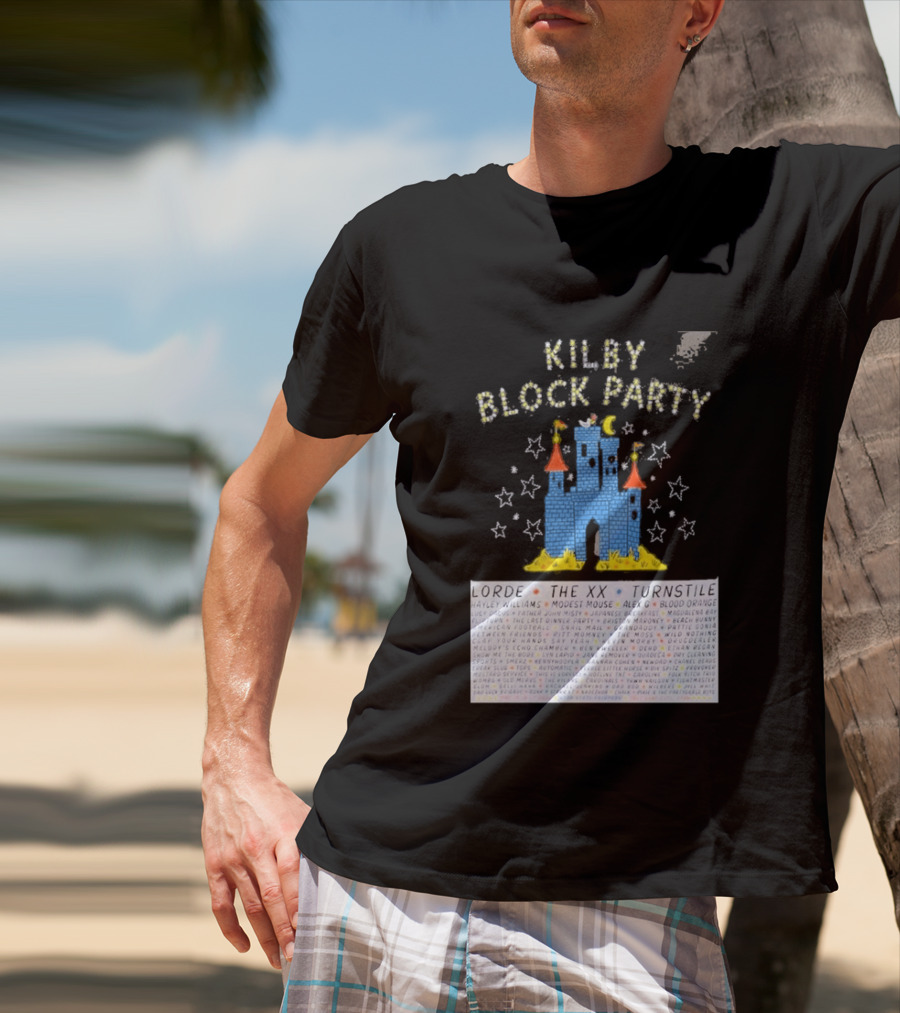 Kilby Block Party Salt Lake City May 17 2026 The XX Turnstile Alex G Blood Orange Stars Castle T-Shirt