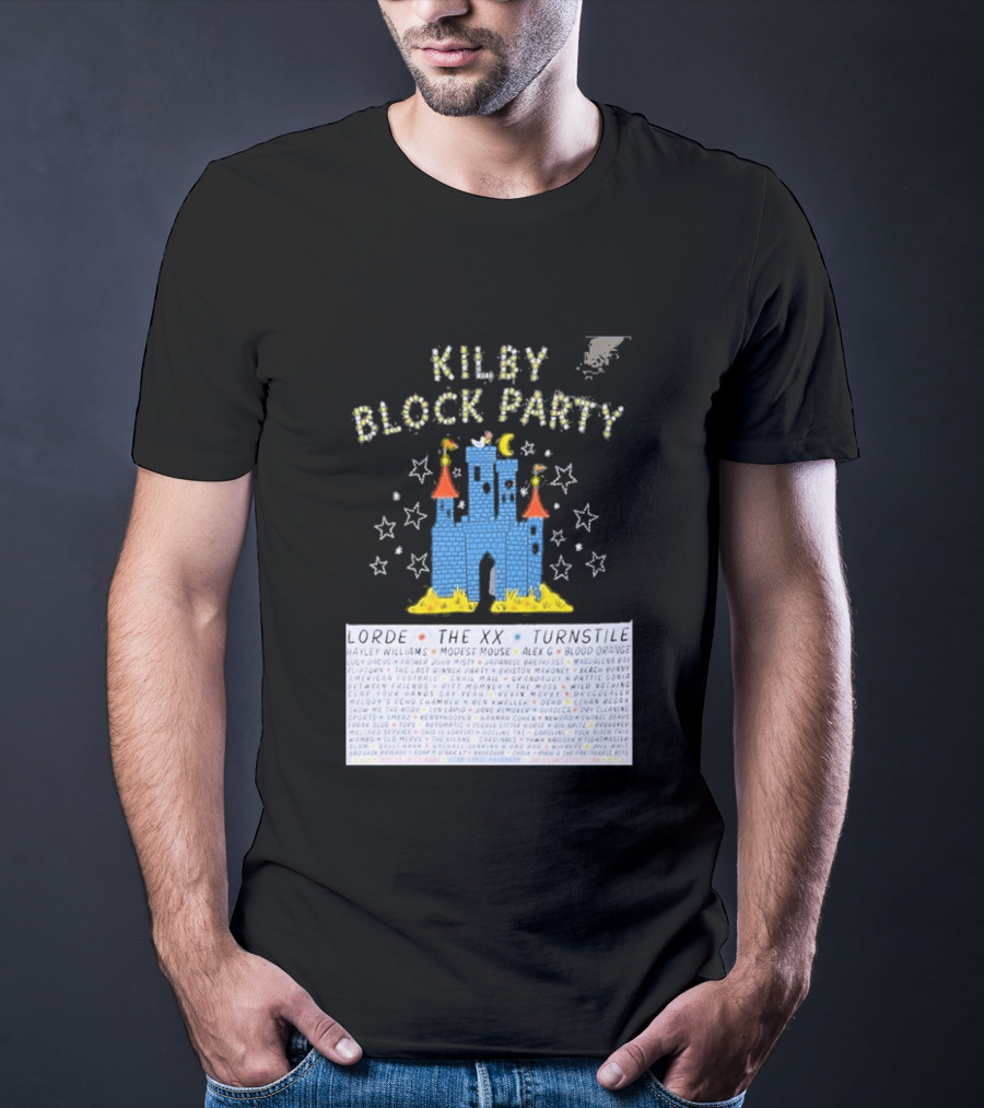 Kilby Block Party Salt Lake City May 17 2026 The XX Turnstile Alex G Blood Orange Stars Castle T-Shirt