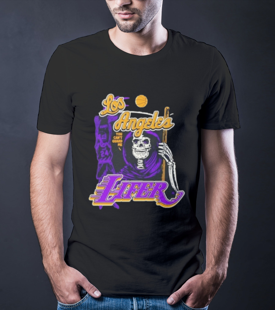 Los Angeles Lakers Lifer You Can't Guard Me Skeleton Basketball T-Shirt