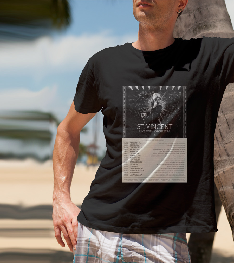 St Vincent Live With Orchestra 2026 Tour Conducted By Jules Buckley Dates And Locations T-Shirt