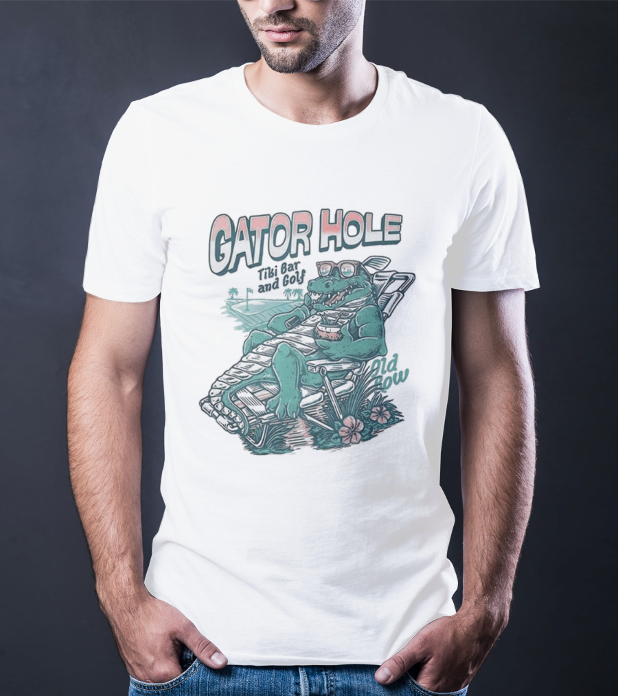 Gator Hole Tibi Bar Golf Crocodile Relax T-Shirt