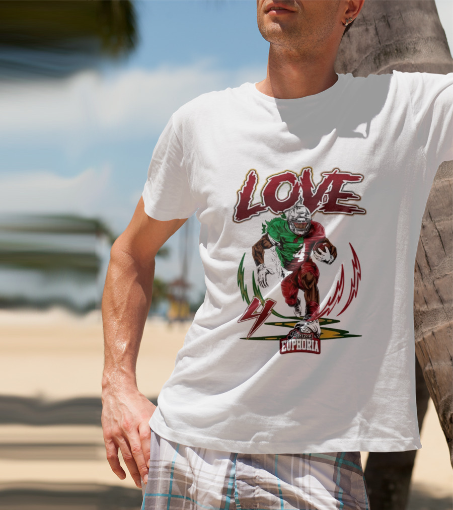 Jeremiyah Love Euphoria 4 Football T-Shirt