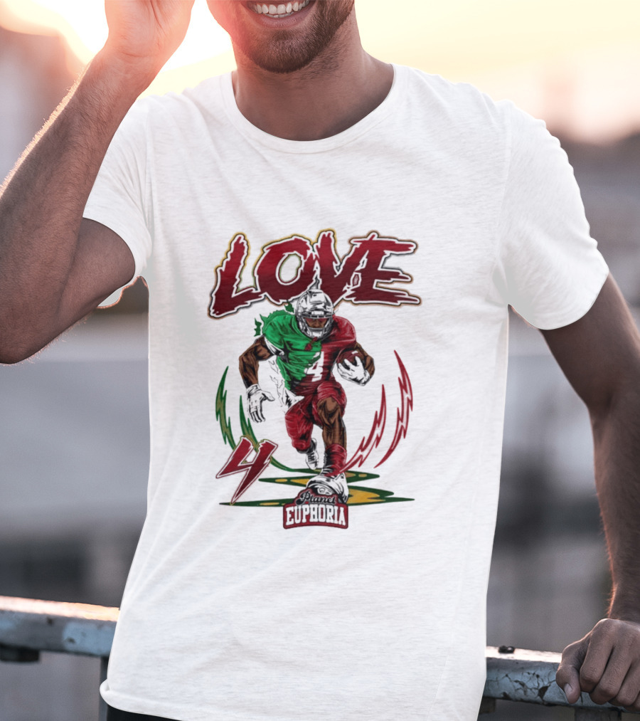 Jeremiyah Love Euphoria 4 Football T-Shirt
