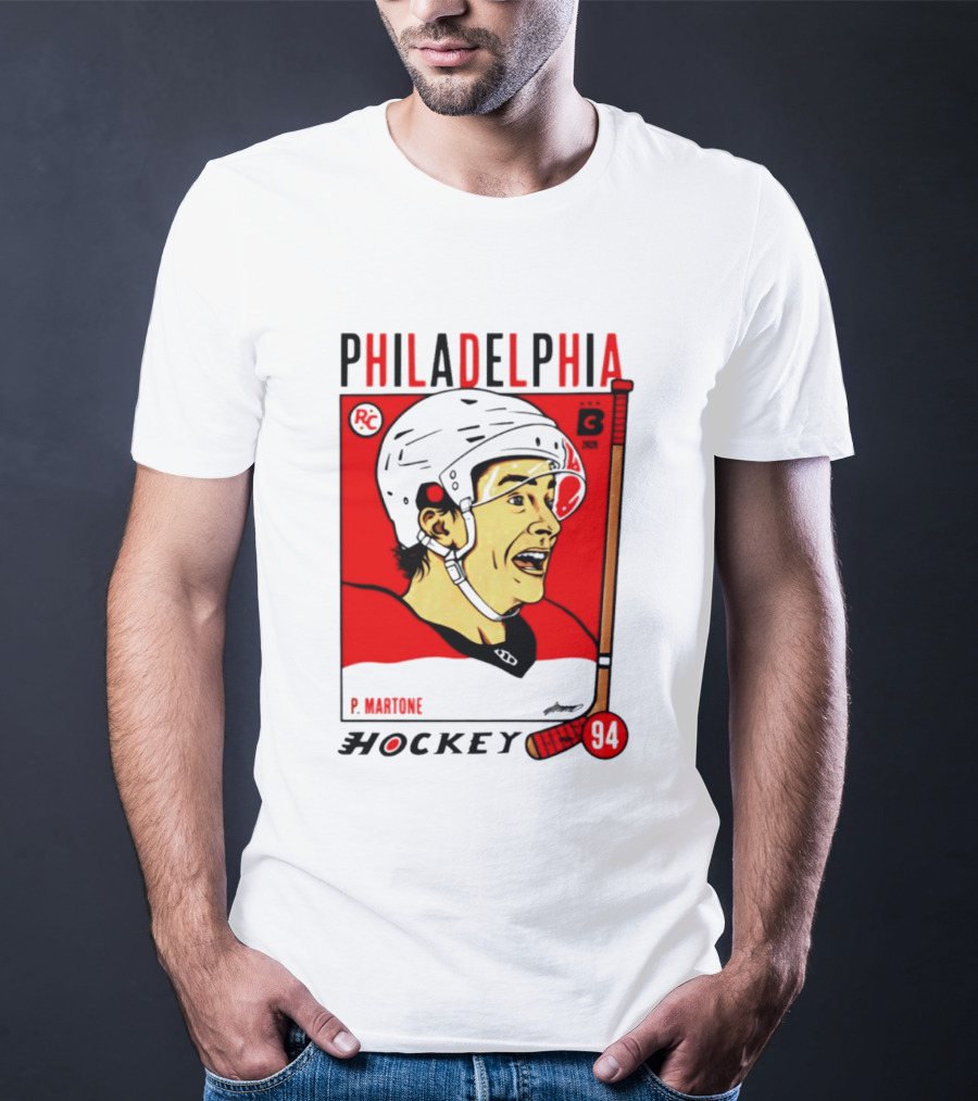 Philadelphia Flyers P Martone 94 Hockey Player T-Shirt