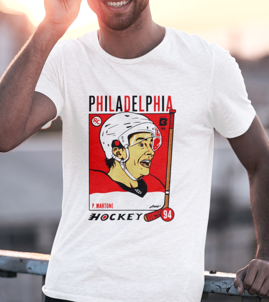 Philadelphia Flyers P Martone 94 Hockey Player T-Shirt