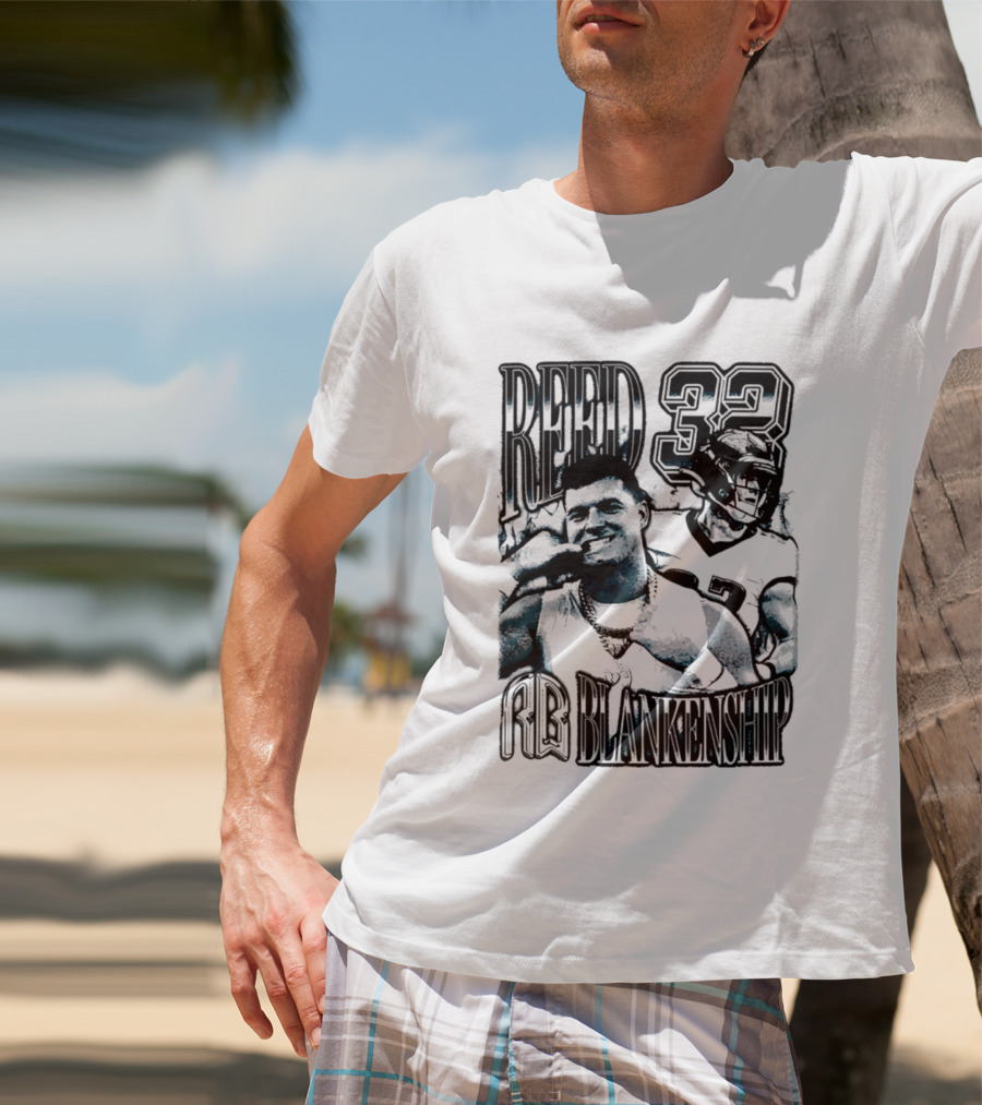 Reed Blankenship 32 Eagles Player Collage T-Shirt