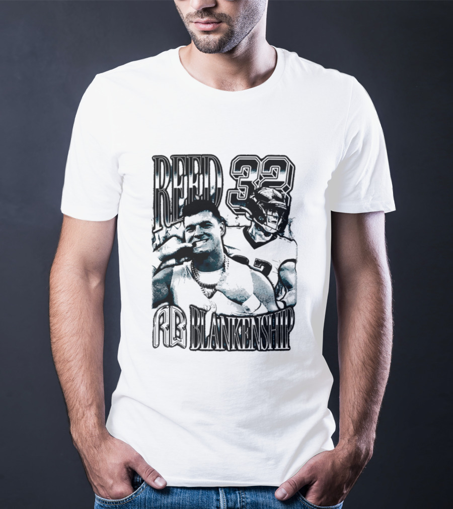 Reed Blankenship 32 Eagles Player Collage T-Shirt