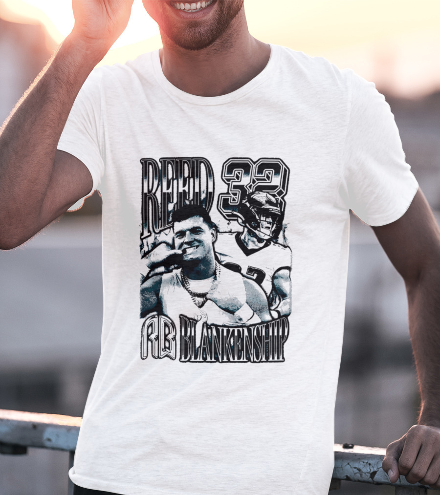 Reed Blankenship 32 Eagles Player Collage T-Shirt