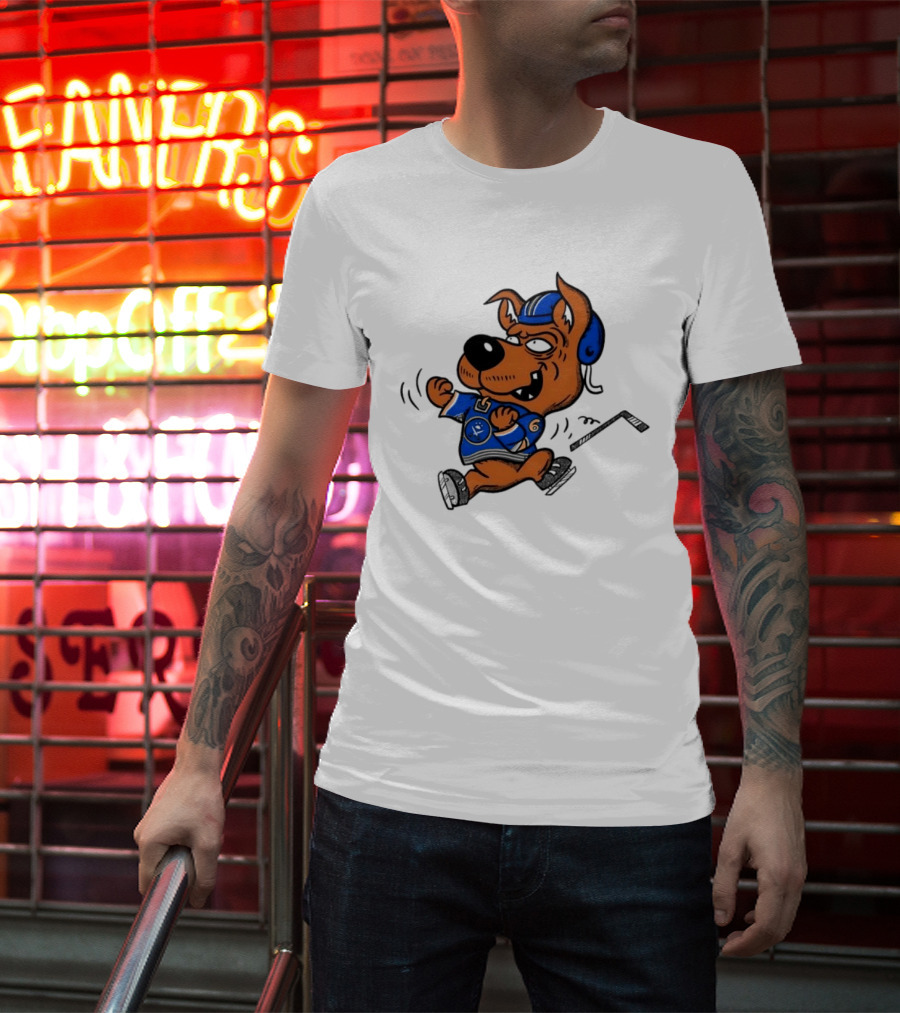 Scrappy Doo Buffalo Sabres Hockey Cartoon T-Shirt
