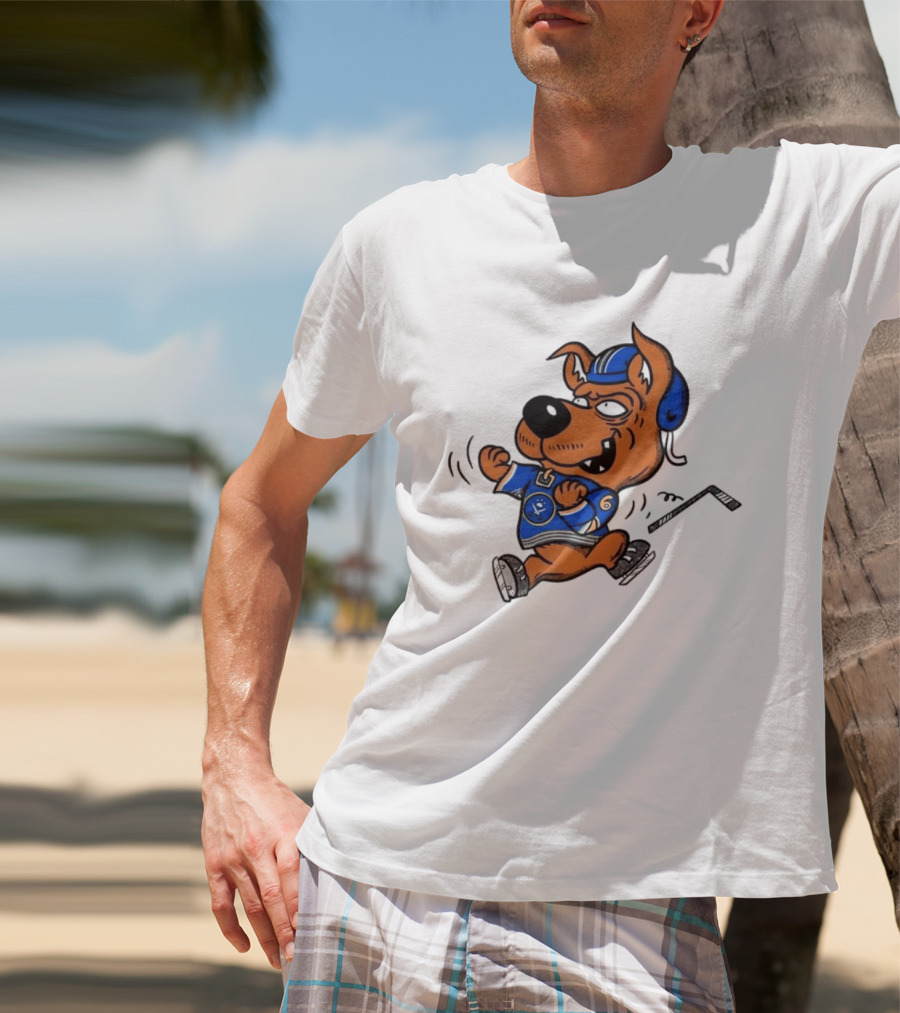 Scrappy Doo Buffalo Sabres Hockey Cartoon T-Shirt