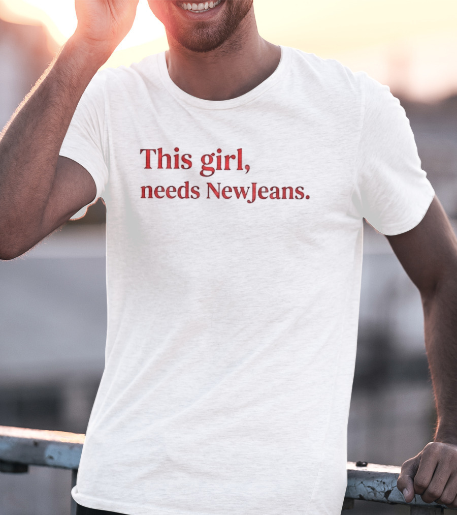 This Girl Needs NewJeans Fan Bold Red T-Shirt