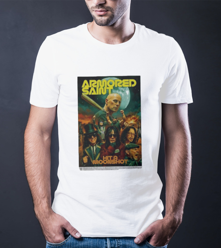 Armored Saint Hit A Moonshot Heavy Metal Band T-Shirt