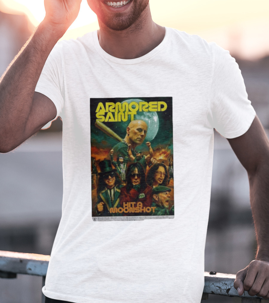Armored Saint Hit A Moonshot Heavy Metal Band T-Shirt