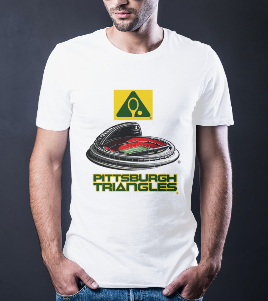 Pittsburgh Triangles Civic Arena Tennis Logo Roof Open T-Shirt