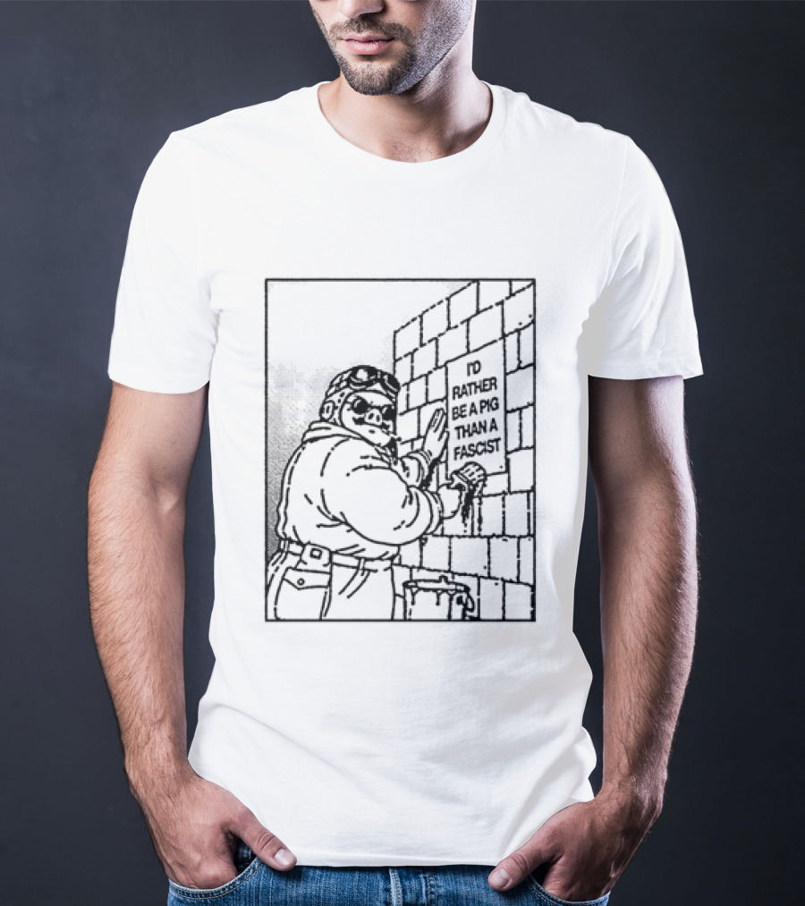 Porco Rosso I'd Rather Be A Pig Than A Fascist T-Shirt