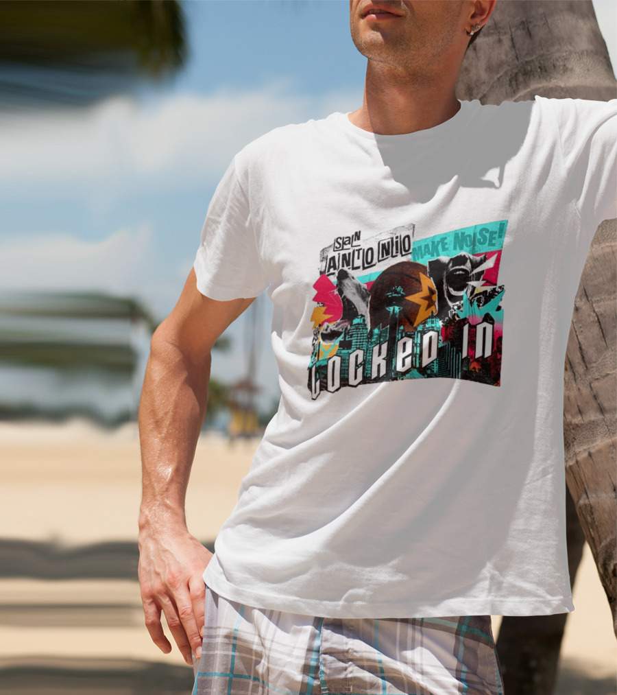 San Antonio Spurs Locked In Make Noise Basketball T-Shirt