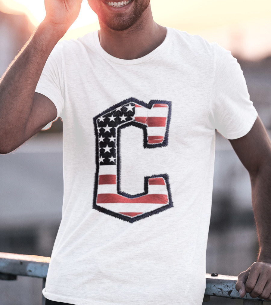 Cleveland Guardians American Flag Hat 2026 Patriotic Giveaway T-Shirt