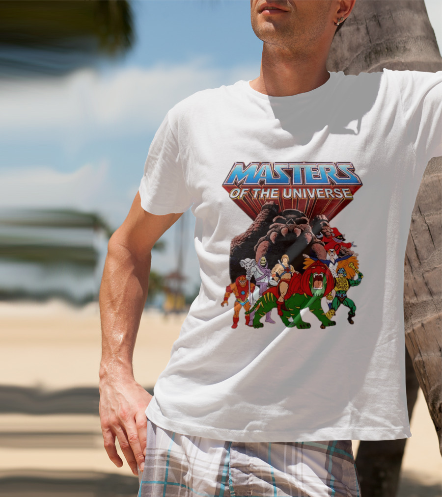 Masters Of The Universe He Man Skeletor Battle Cat Teela Beast Man Man At Arms Orko Animation Characters T-Shirt