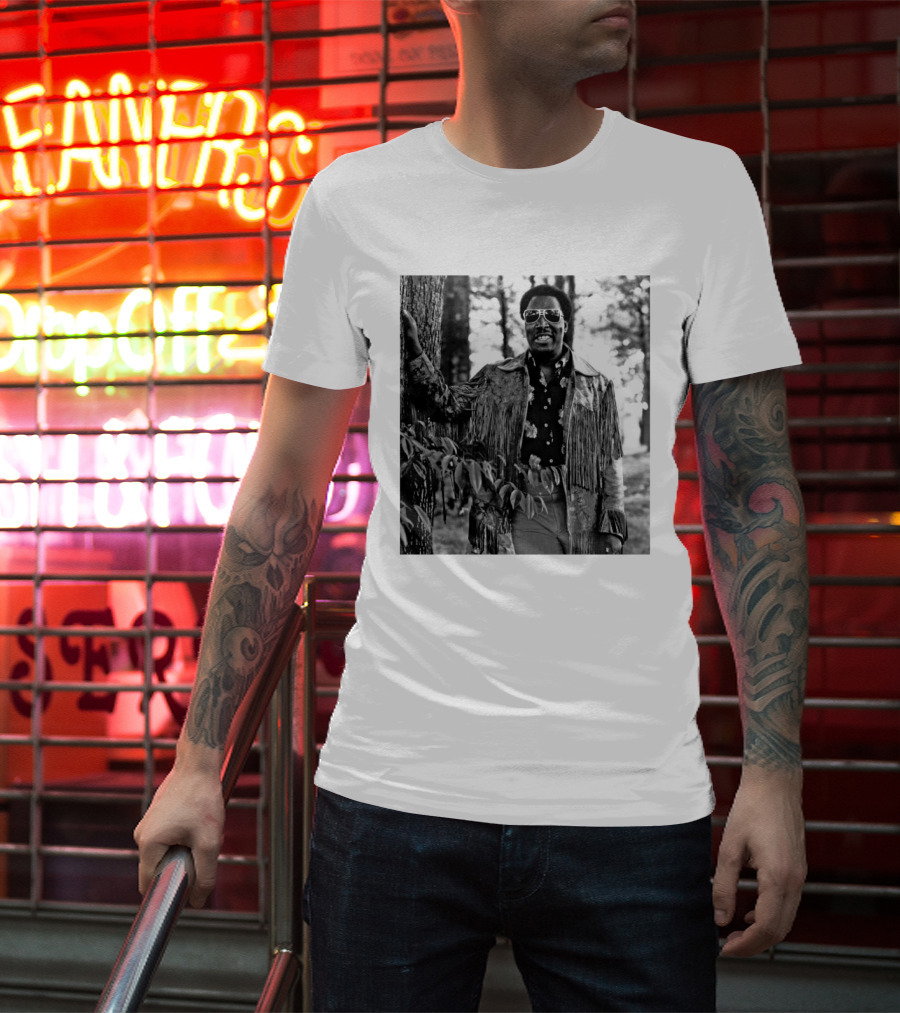 Clarence Carter Singer Fringe Jacket And Sunglasses Outdoors T-Shirt