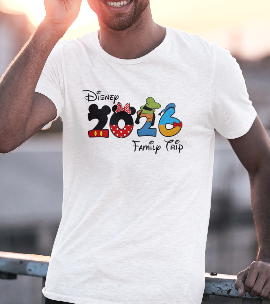 Disney 2026 Family Trip Mickey Minnie Goofy Donald T-Shirt