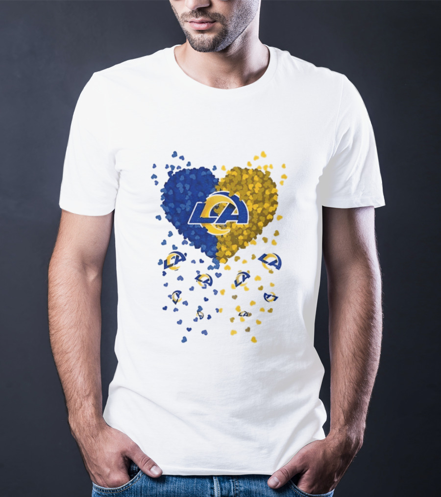 Los Angeles Rams Heart Logo 2026 Football Fanwear T-Shirt