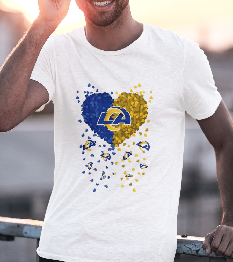 Los Angeles Rams Heart Logo 2026 Football Fanwear T-Shirt