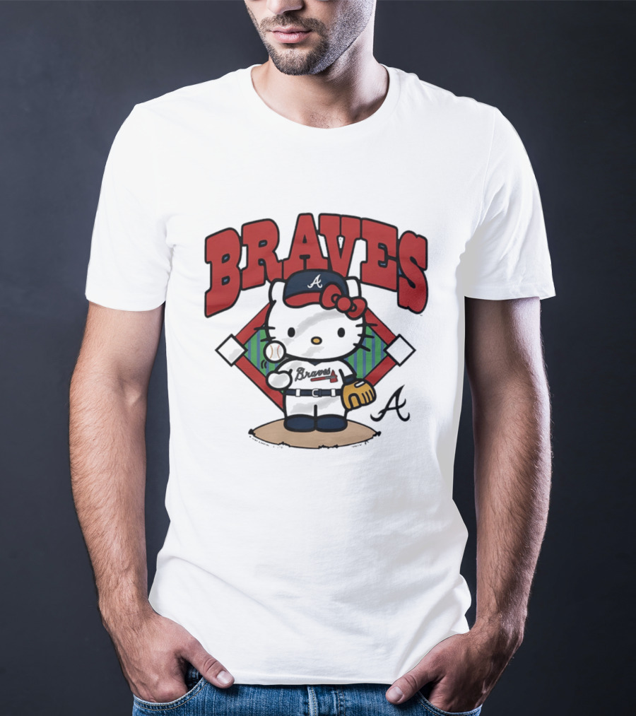 Hello Kitty Braves Baseball Collaboration With Atlanta Braves T-Shirt