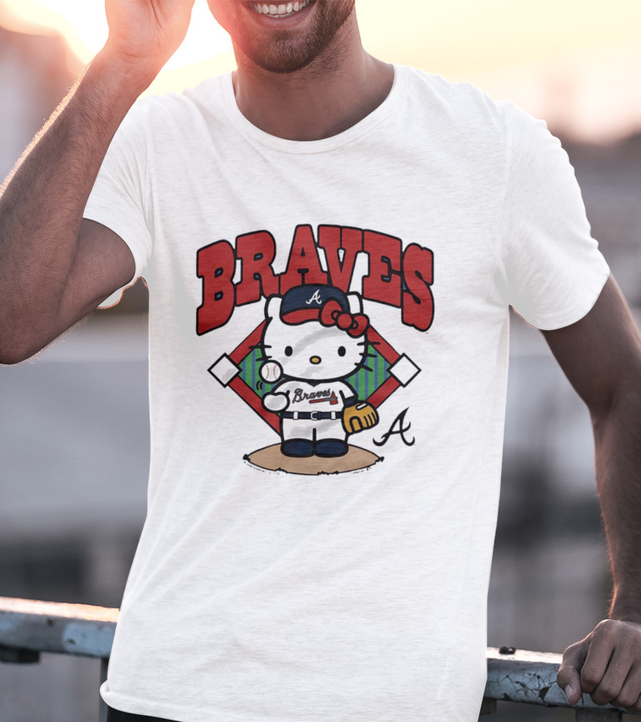 Hello Kitty Braves Baseball Collaboration With Atlanta Braves T-Shirt