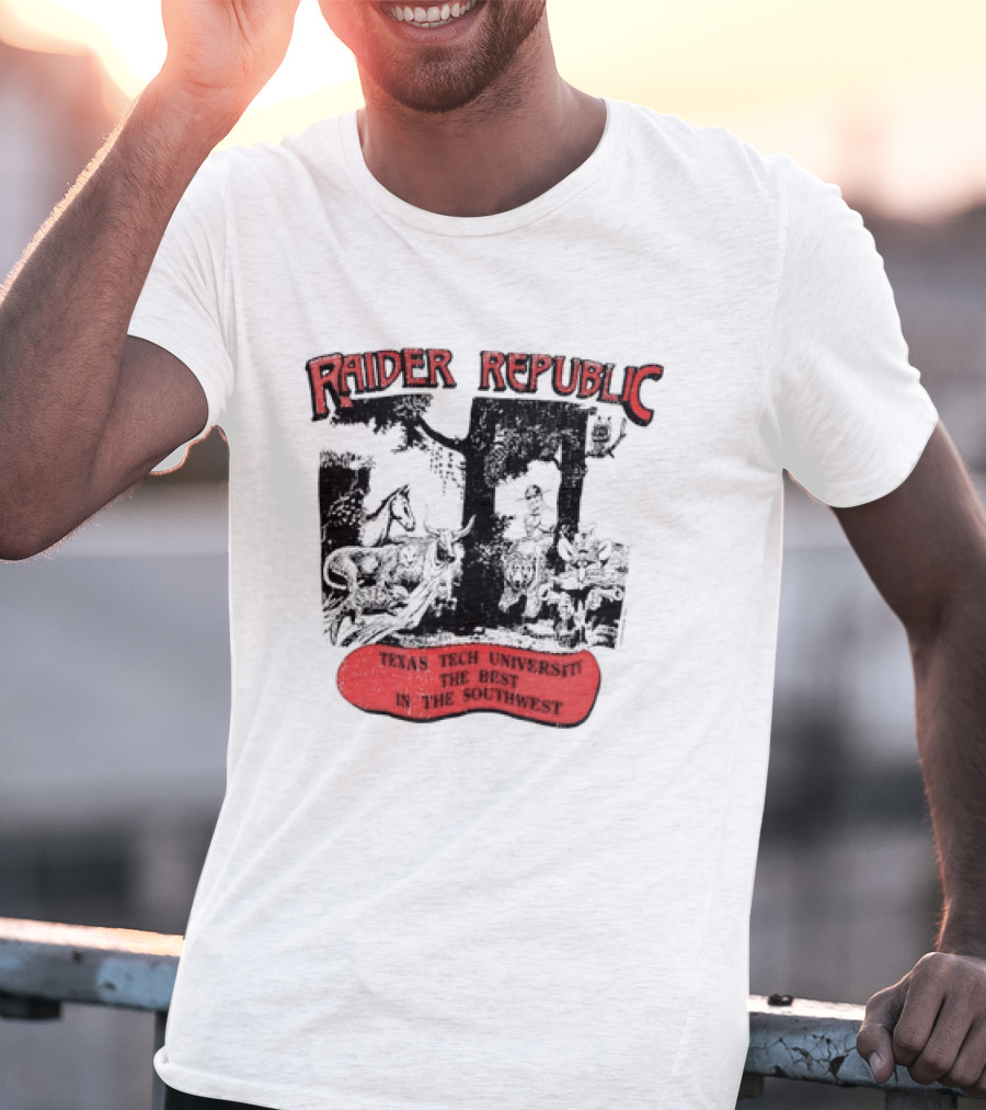 Raider Republic Texas Tech University Best In The Southwest Cowboy T-Shirt