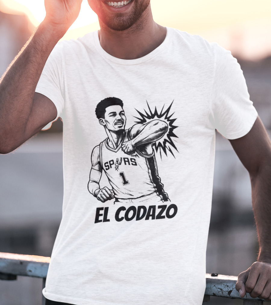 Victor Wembanyama Spurs Number One El Codazo Sketch T-Shirt