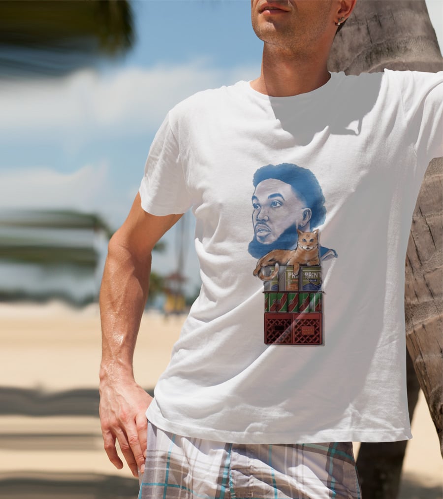 Karl Anthony Towns New York Knicks Bodega Cat And Paint Cans T-Shirt