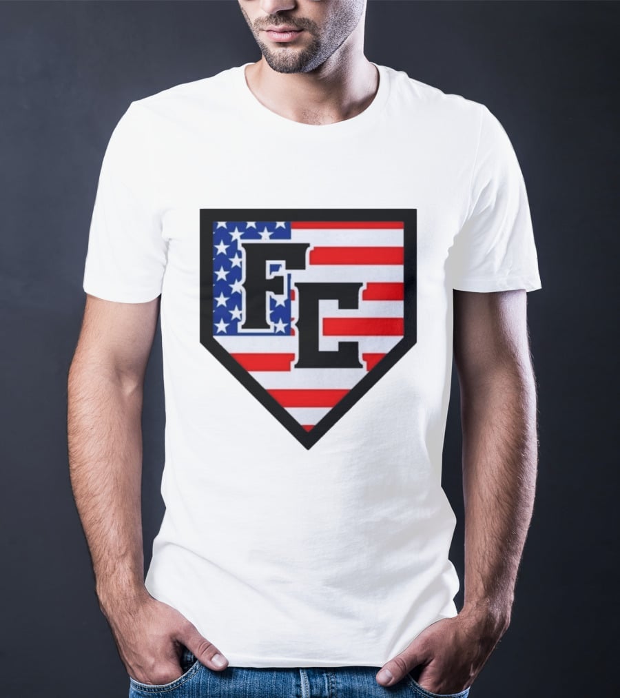 FC Patriotic Home Plate USA Flag White Regular 5000 T-Shirt