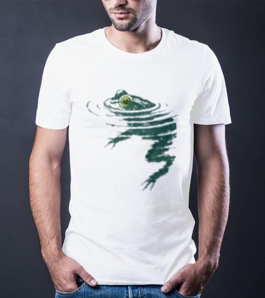 Frog Swimming Ripples In Water T-Shirt