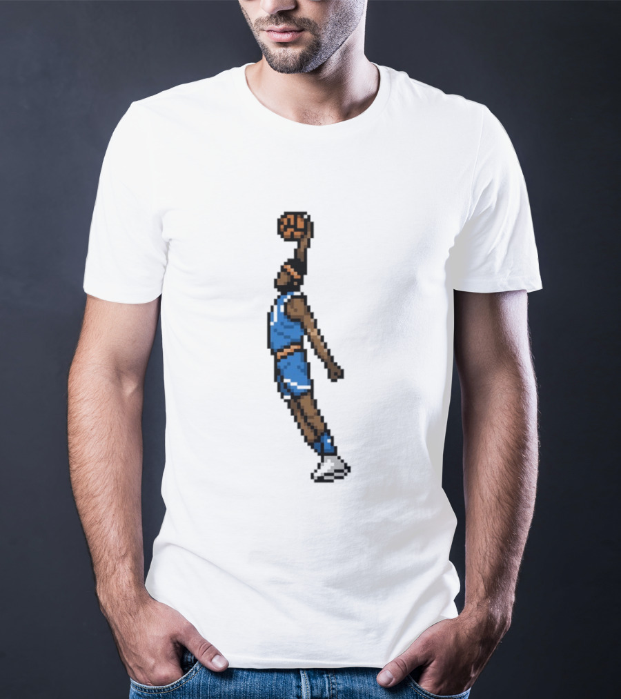 Mitchell Robinson Return Of The Mitch New York Knicks 8 Bit Retro Basketball Dunk T-Shirt
