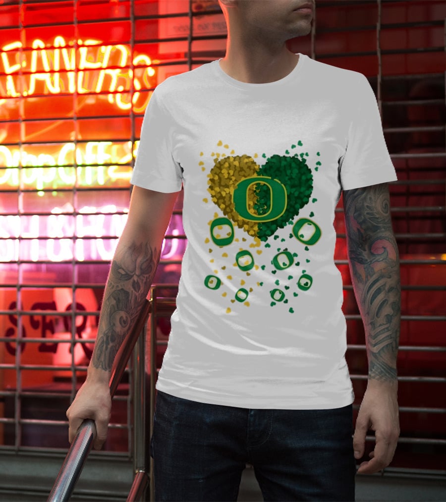 Oregon Ducks Football Heart 2026 T-Shirt