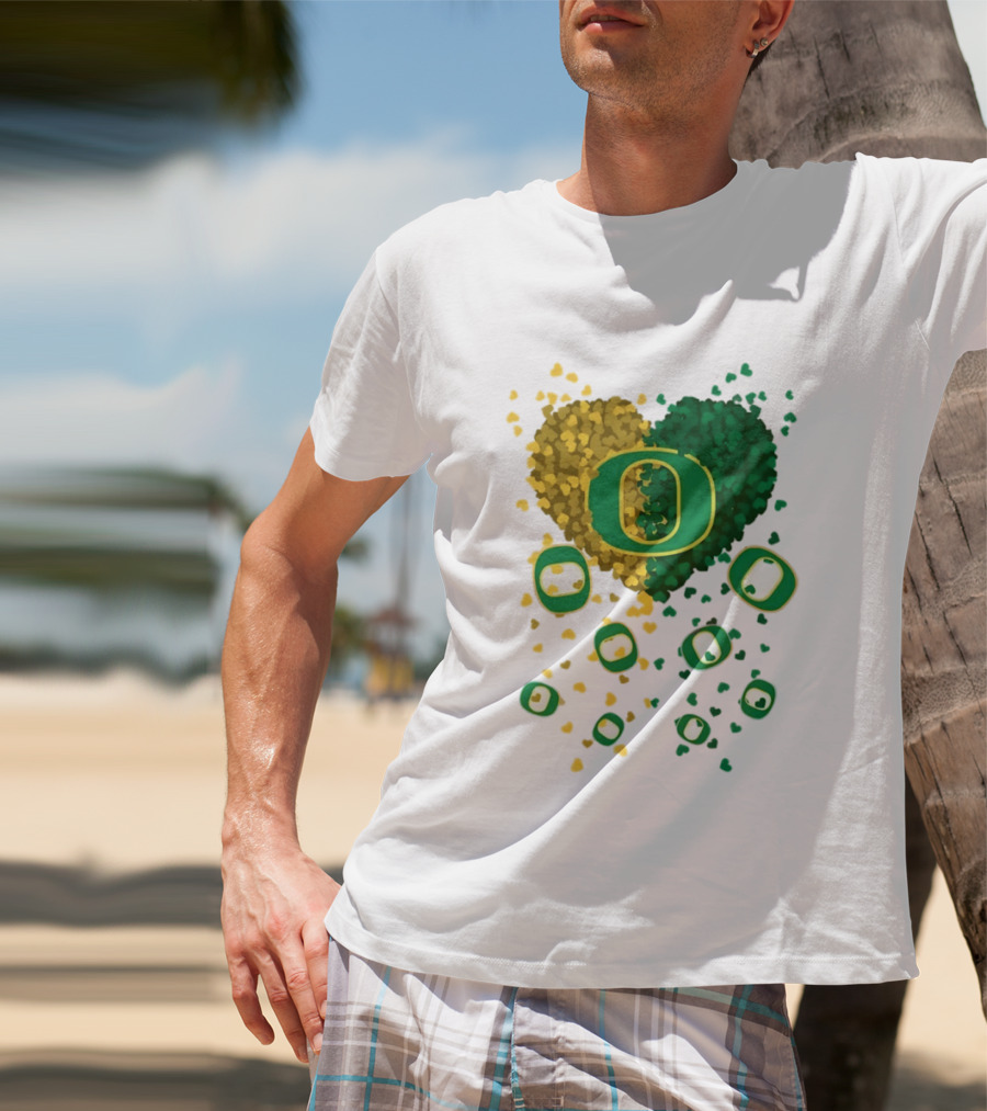 Oregon Ducks Football Heart 2026 T-Shirt