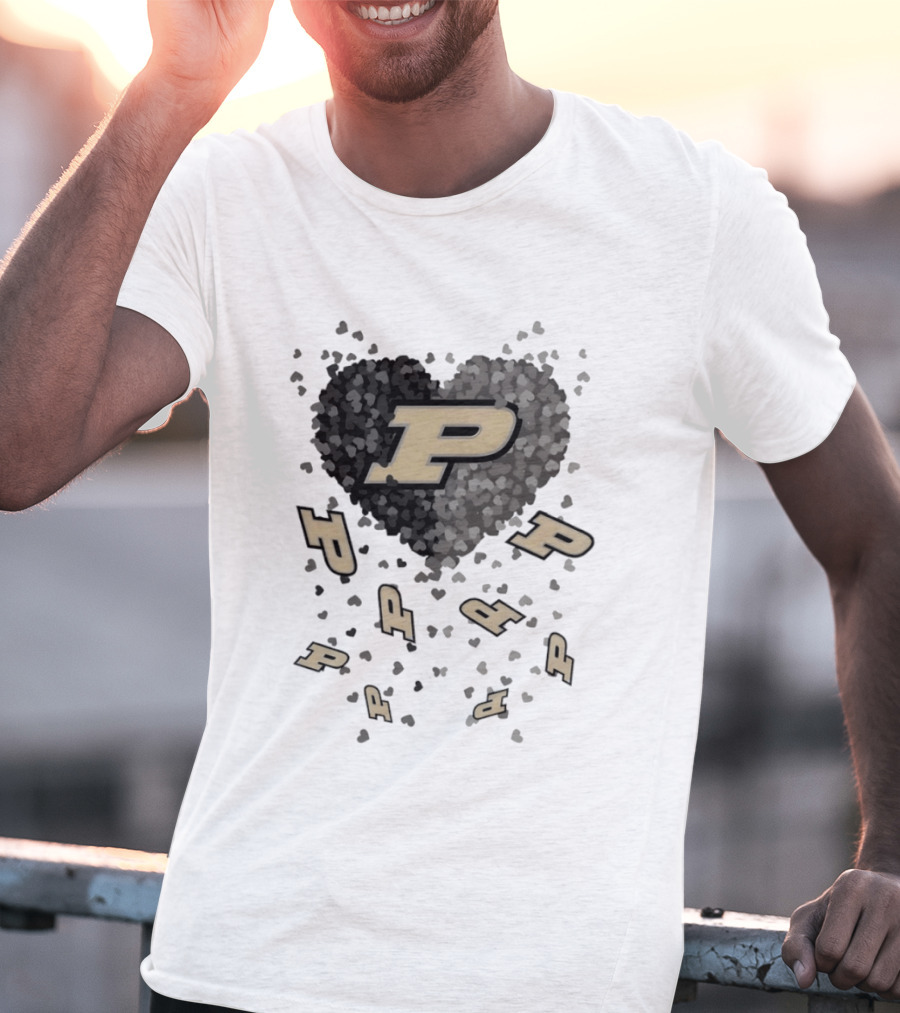 Purdue Boilermakers Heart P Logo 2026 Football T-Shirt