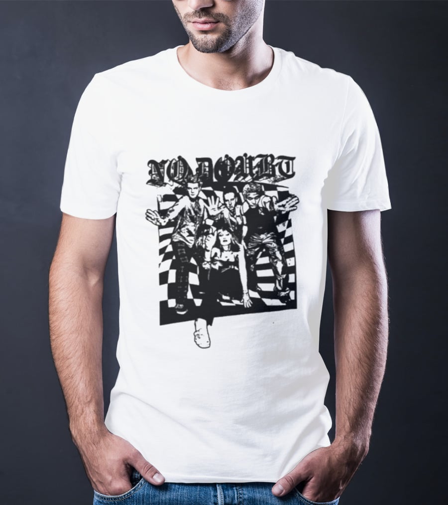 No Doubt Las Vegas Tour 2026 Checkered Band T-Shirt