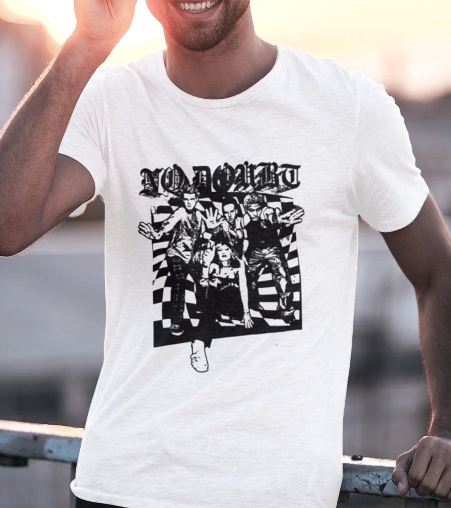 No Doubt Las Vegas Tour 2026 Checkered Band T-Shirt
