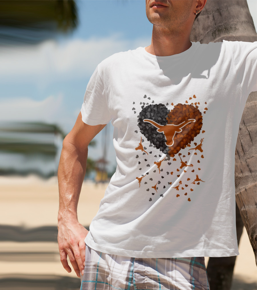 Heart Of Texas Longhorns Football 2026 Iconic Longhorn Logo Texas Pride T-Shirt