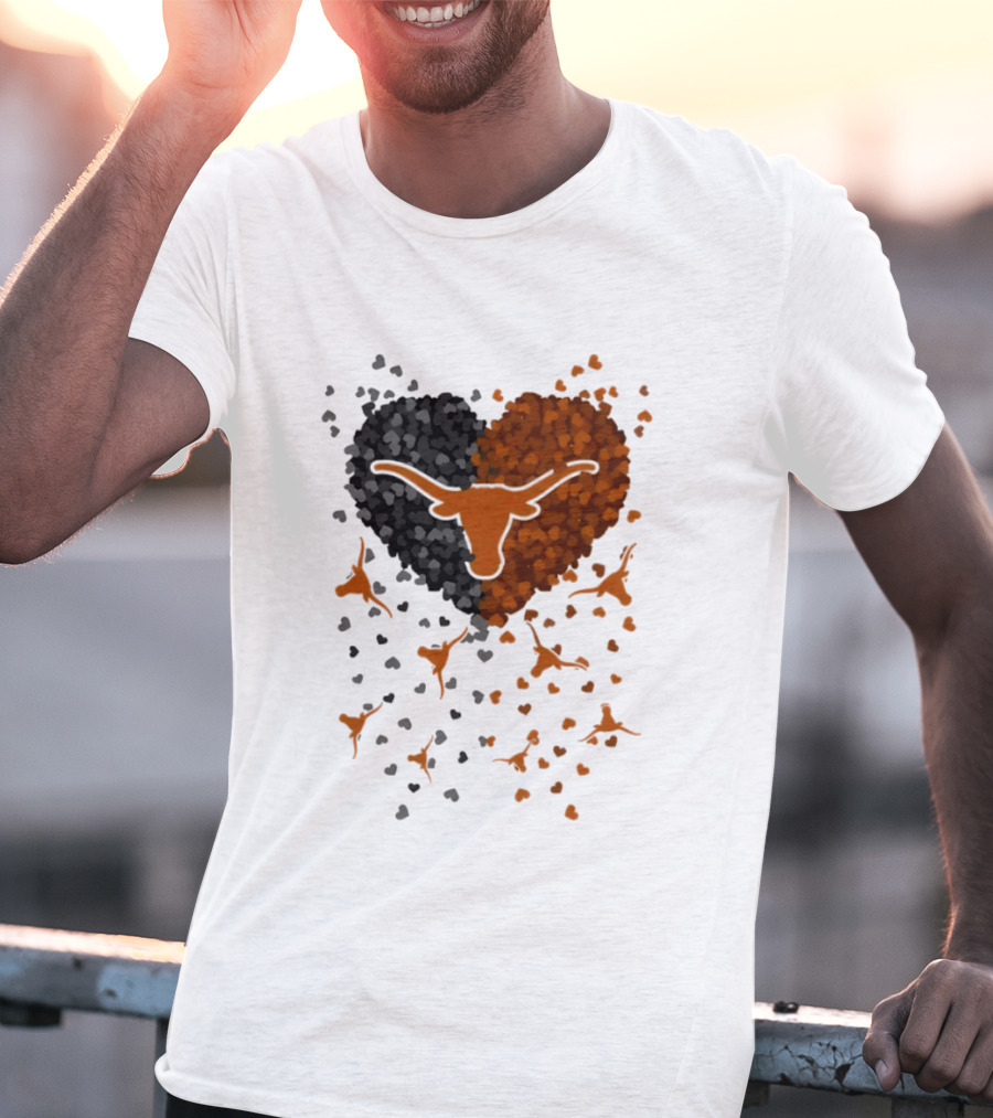 Heart Of Texas Longhorns Football 2026 Iconic Longhorn Logo Texas Pride T-Shirt
