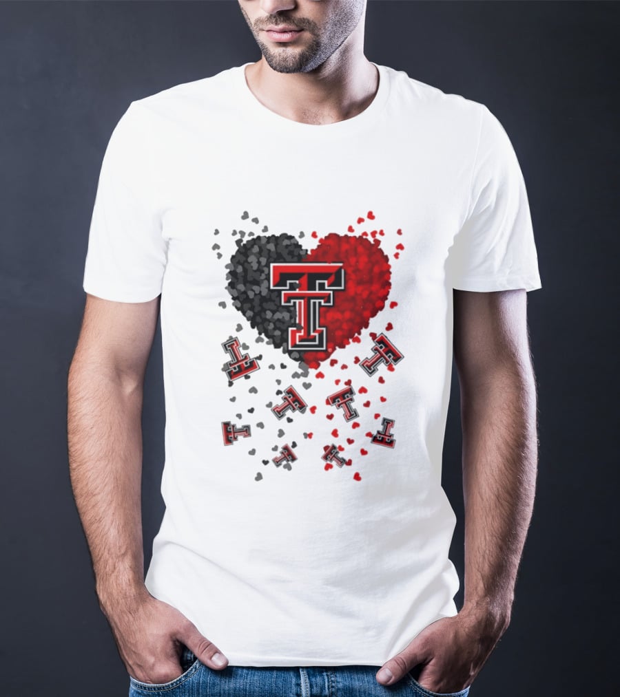 Texas Tech Red Raiders Heart 2026 Football Fan Gear T-Shirt